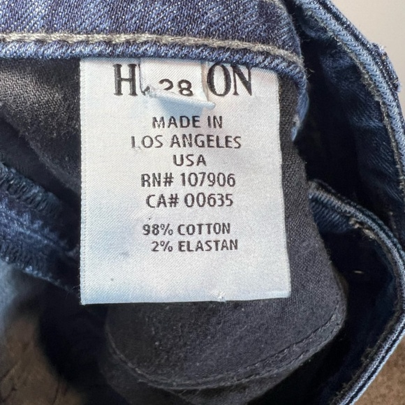 Hudson Womens Signature Bootcut Flap Jeans Dark Blue Distressed Stretch Sz 28x29 - Picture 13 of 15